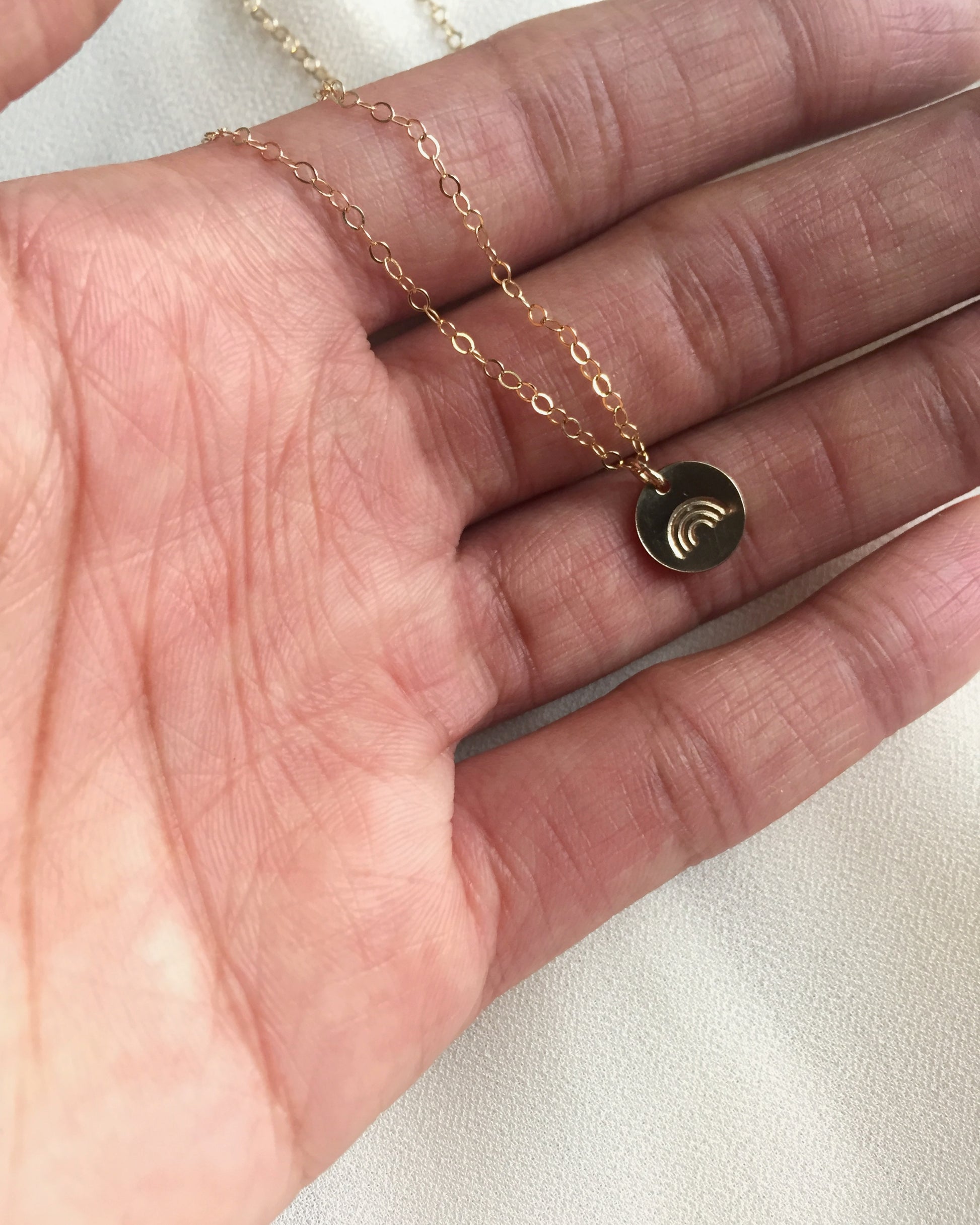 Dainty Rainbow Necklace | Minimalist Everyday Necklace | IB Jewelry