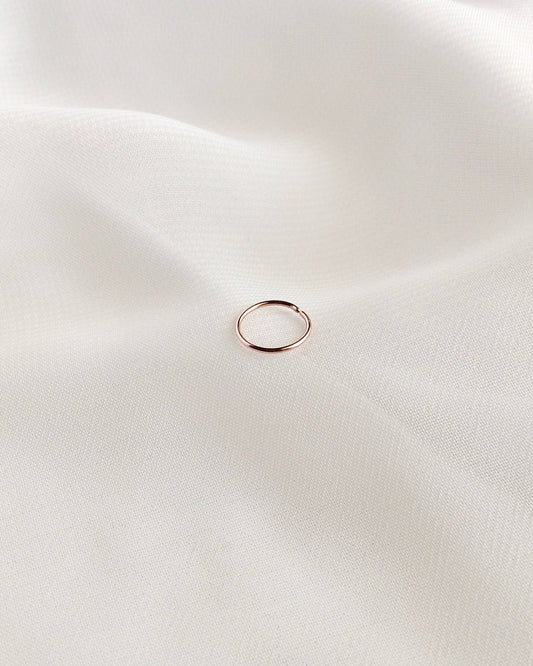 Rose Gold Filled Nose Hoop | Dainty Nose Hoop | Thin Nose Ring Hoop | IB Jewelry