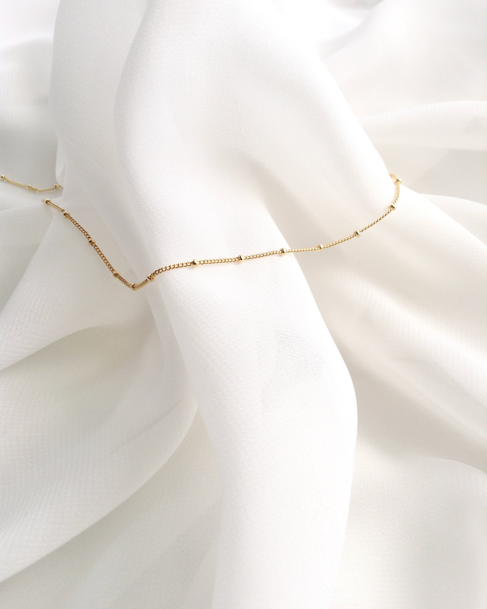 Delicate Anklet | Simple Dainty Anklet in Gold Filled or Sterling Silver | IB Jewelry