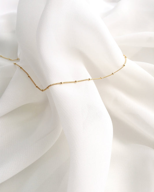 Delicate Anklet | Simple Dainty Anklet in Gold Filled or Sterling Silver | IB Jewelry