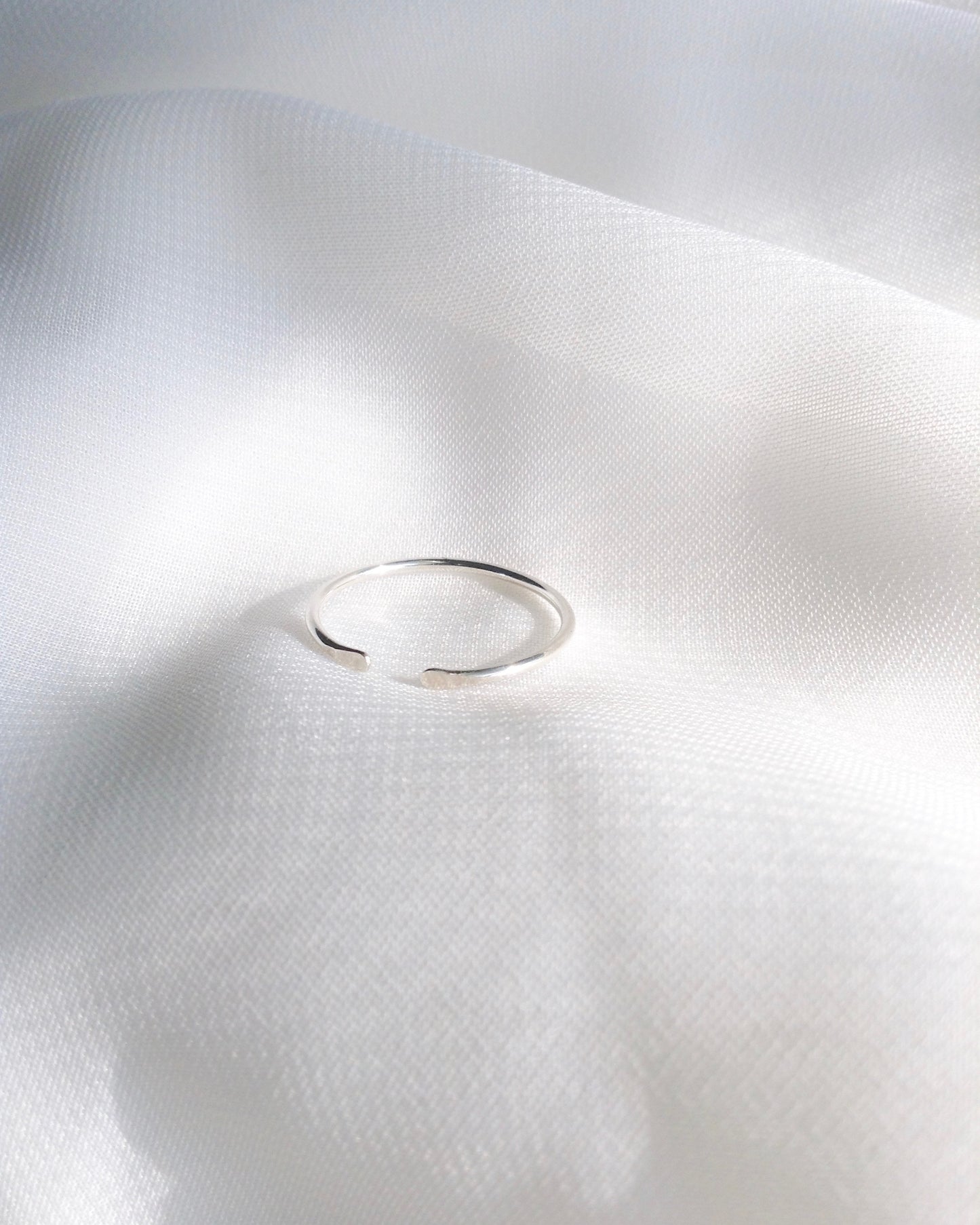 Dainty Minimalist Ring | Thin Open Cuff Ring | IB Jewelry