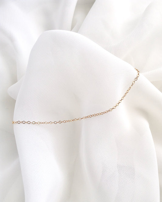 Minimalist Anklet in Gold Filled or Sterling Silver | Dainty Anklet | IB Jewelry
