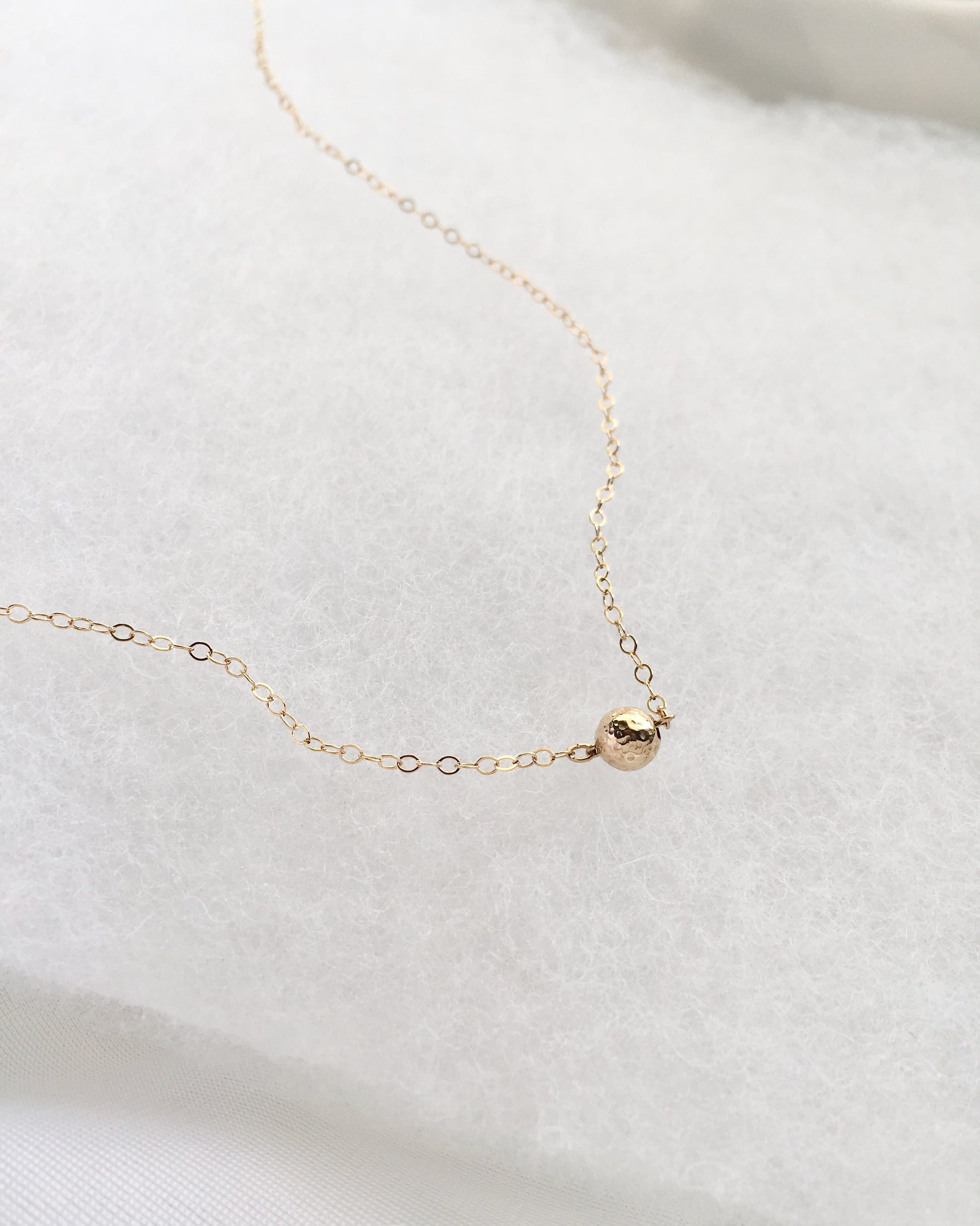 Dainty Gold Ball Necklace | Delicate Choker Necklace | IB Jewelry