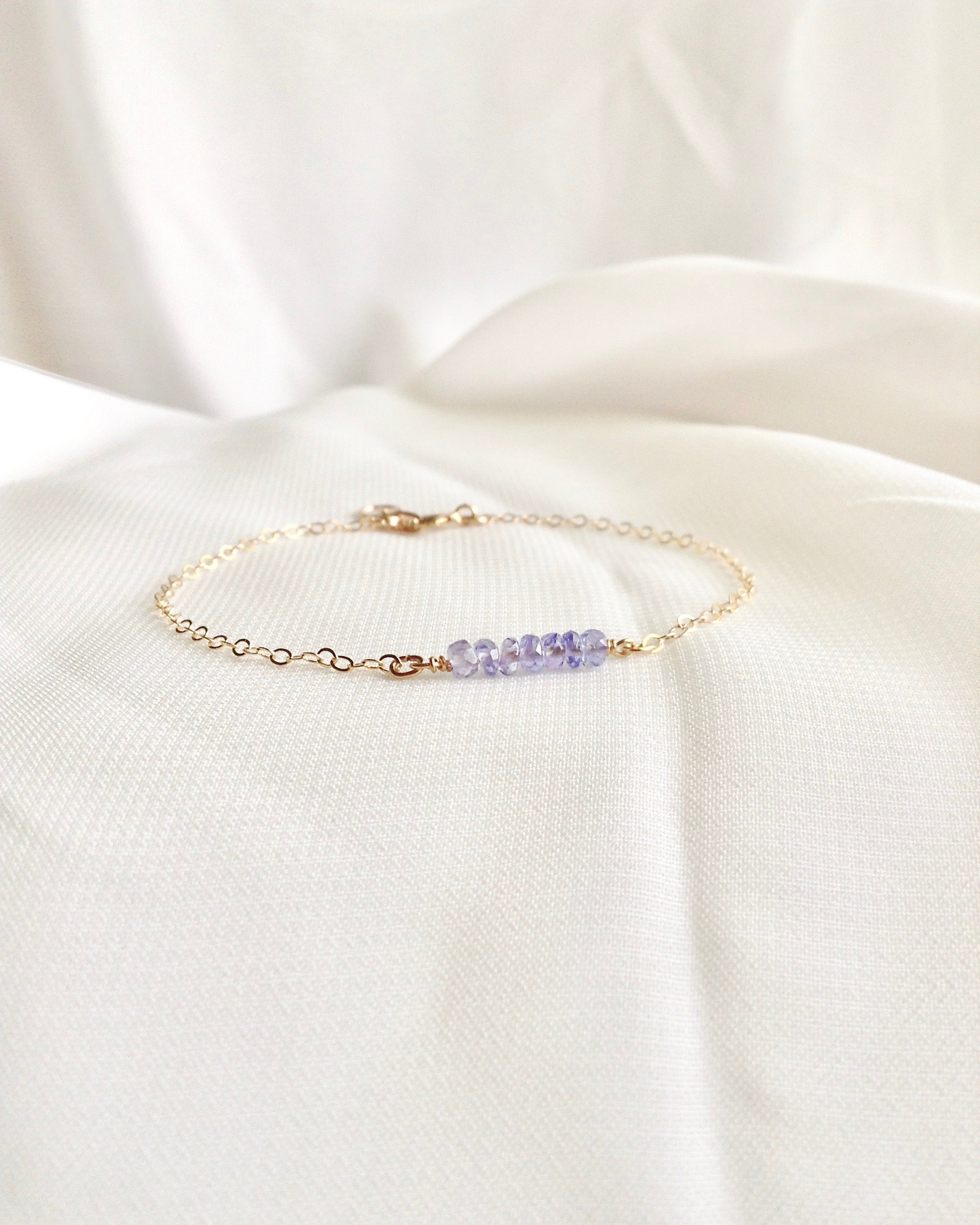Tanzanite Bracelet in Gold Filled or Sterling Silver | IB Jewelry