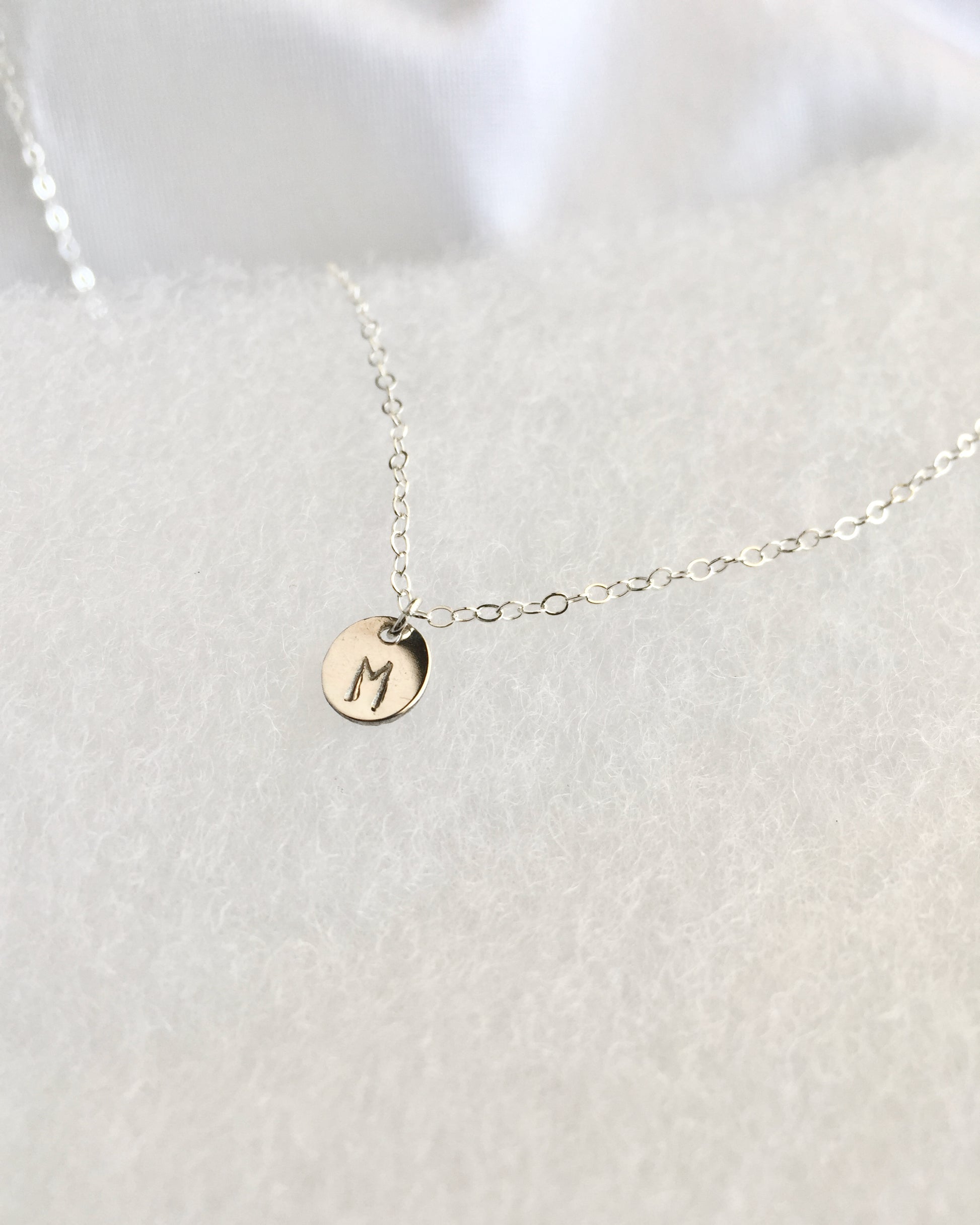 Dainty Initial Necklace In Sterling Silver or Gold Filled | Personalized Necklace | IB Jewelry
