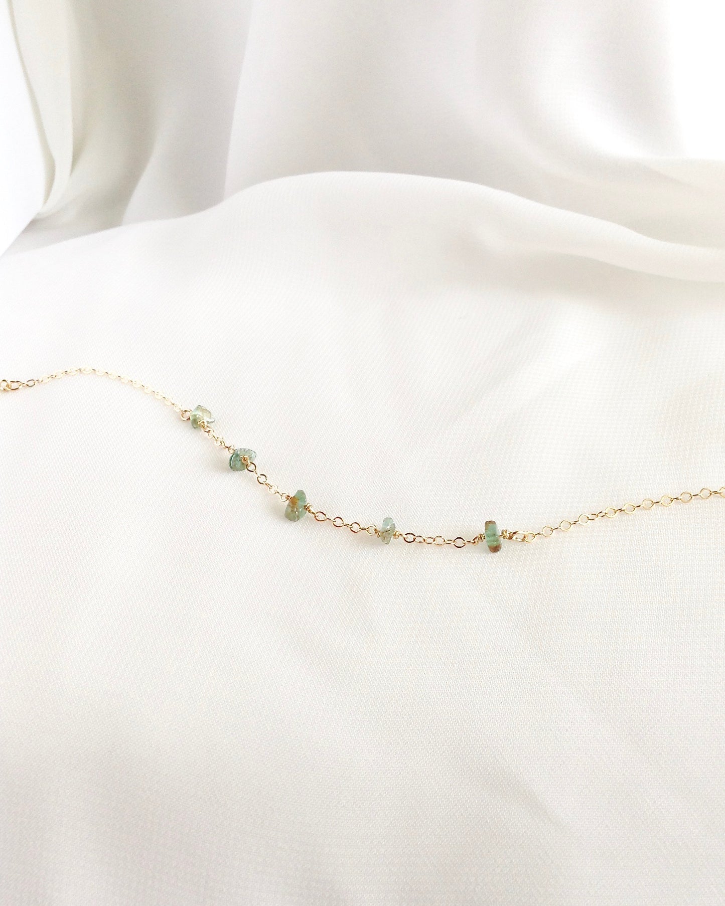 Minimalist Emerald Bracelet | Simple Delicate Bracelet | IB Jewelry