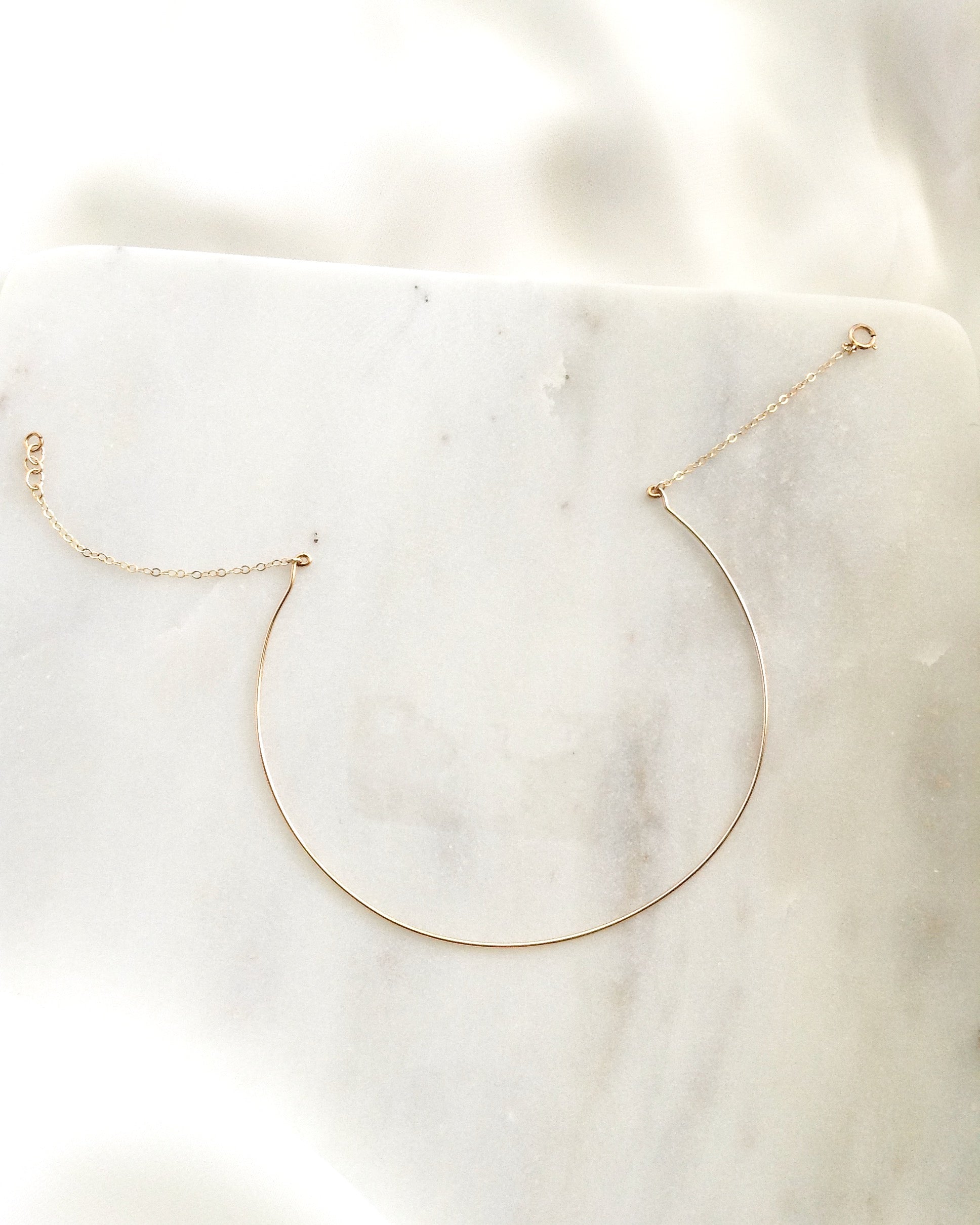 Thin Wire Choker in Gold Filled or Sterling Silver | Dainty Minimalist Choker Necklace | IB Jewelry