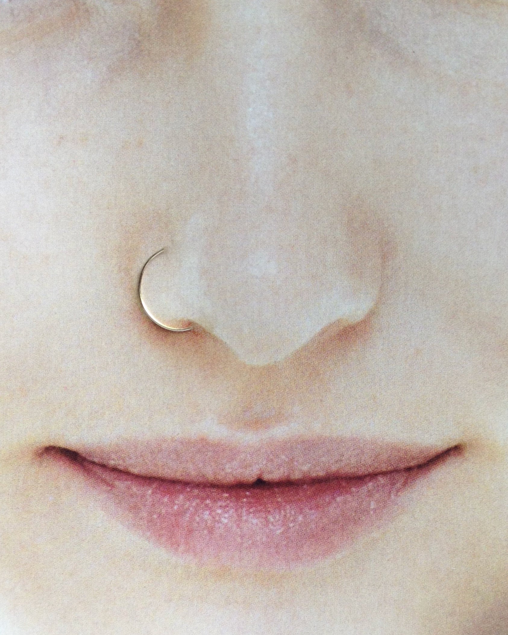 Tiny Nose Stud Gold or Silver L Shaped - Moonli Designs