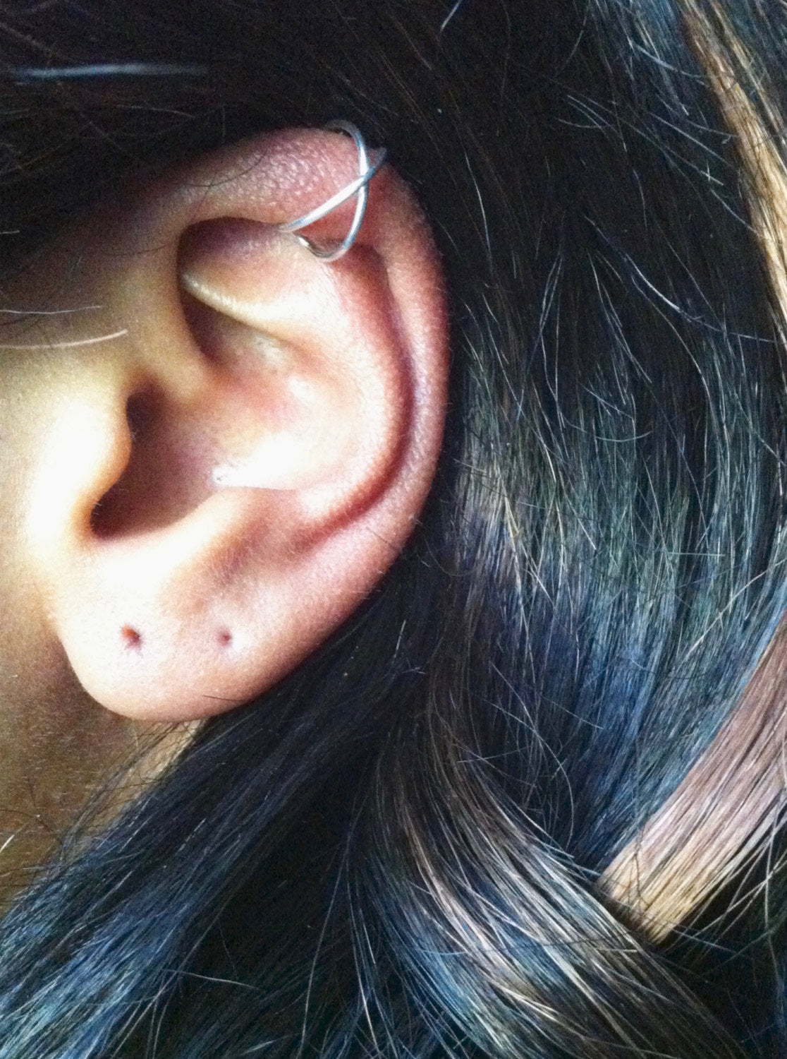 Criss Cross Ear Cuff, Fake Cartilage Piercing Ear Cuff