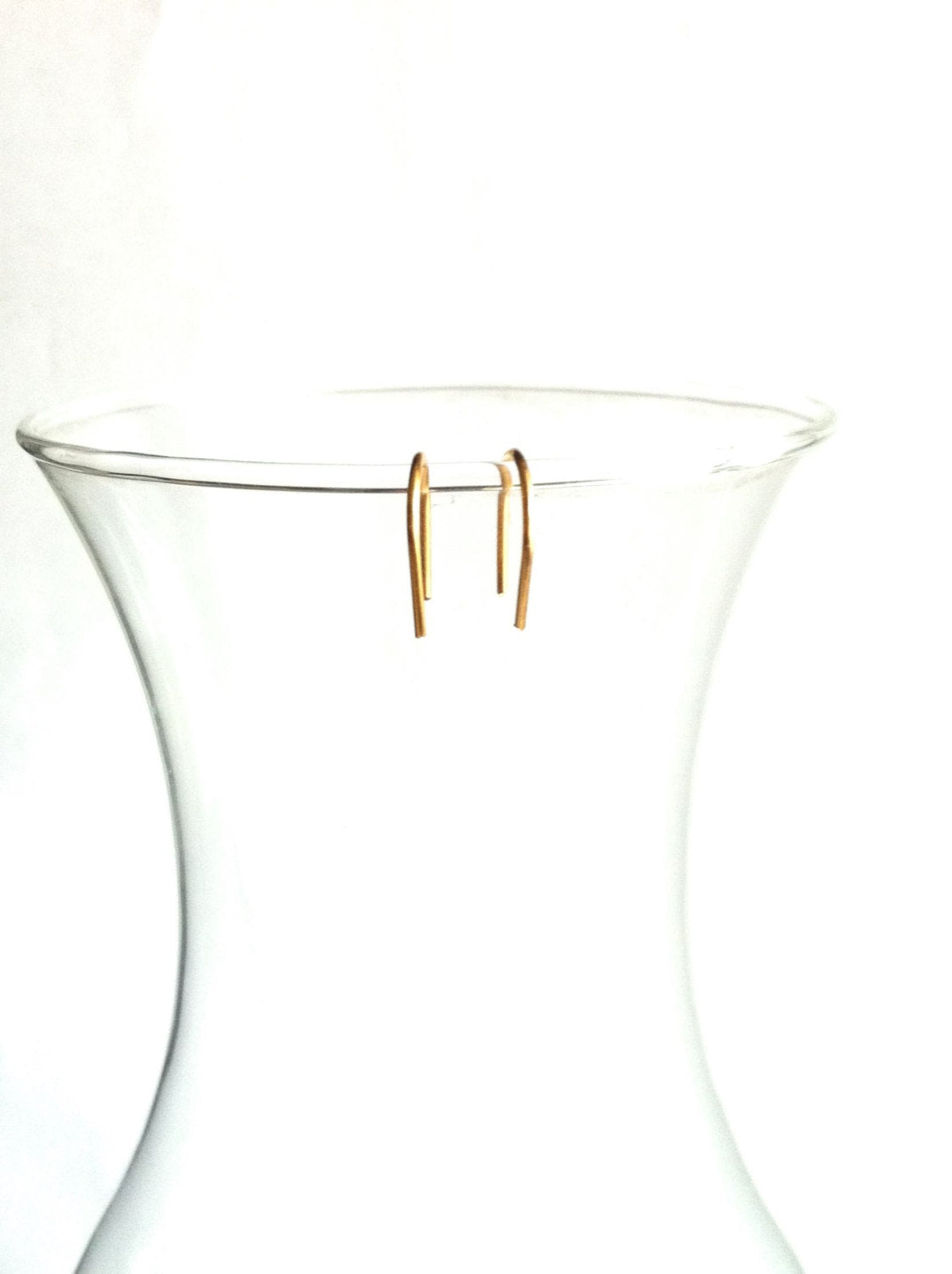 Minimalist Small Arc Open Hoop Earrings | IB Jewelry