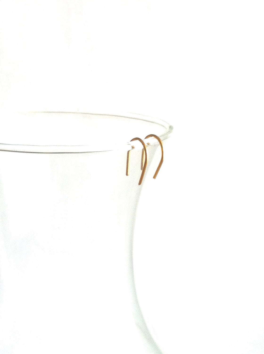 Minimalist Small Arc Open Hoop Earrings | IB Jewelry